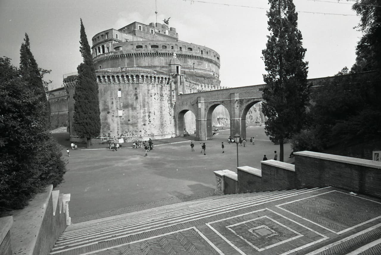 Passetto di Borgo, the elevated medieval corridor connecting Vatican City to Castel Sant'Angelo, used by Robert Langdon in the climax of Angels and Demons to race back to the Vatican